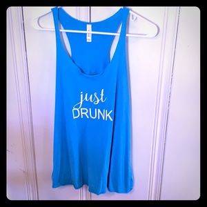 Just Drunk Halter Tank Top